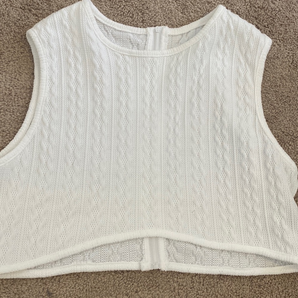 Mesh sweater vest